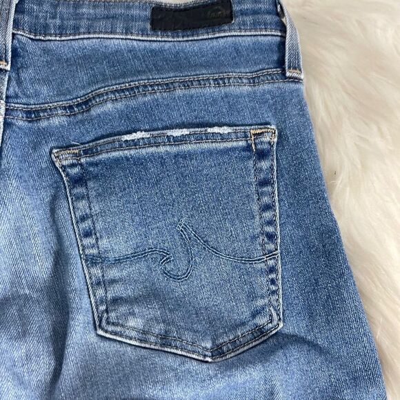 AG Adriano Goldschmied The Stevie Slim Straight Ankle Raw Hem Jeans Sz 26 - Picture 14 of 14